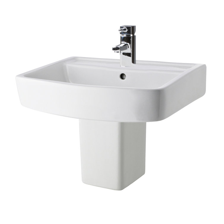 Nuie Bliss 52cm Semi Pedestal Sink Wayfair.co.uk